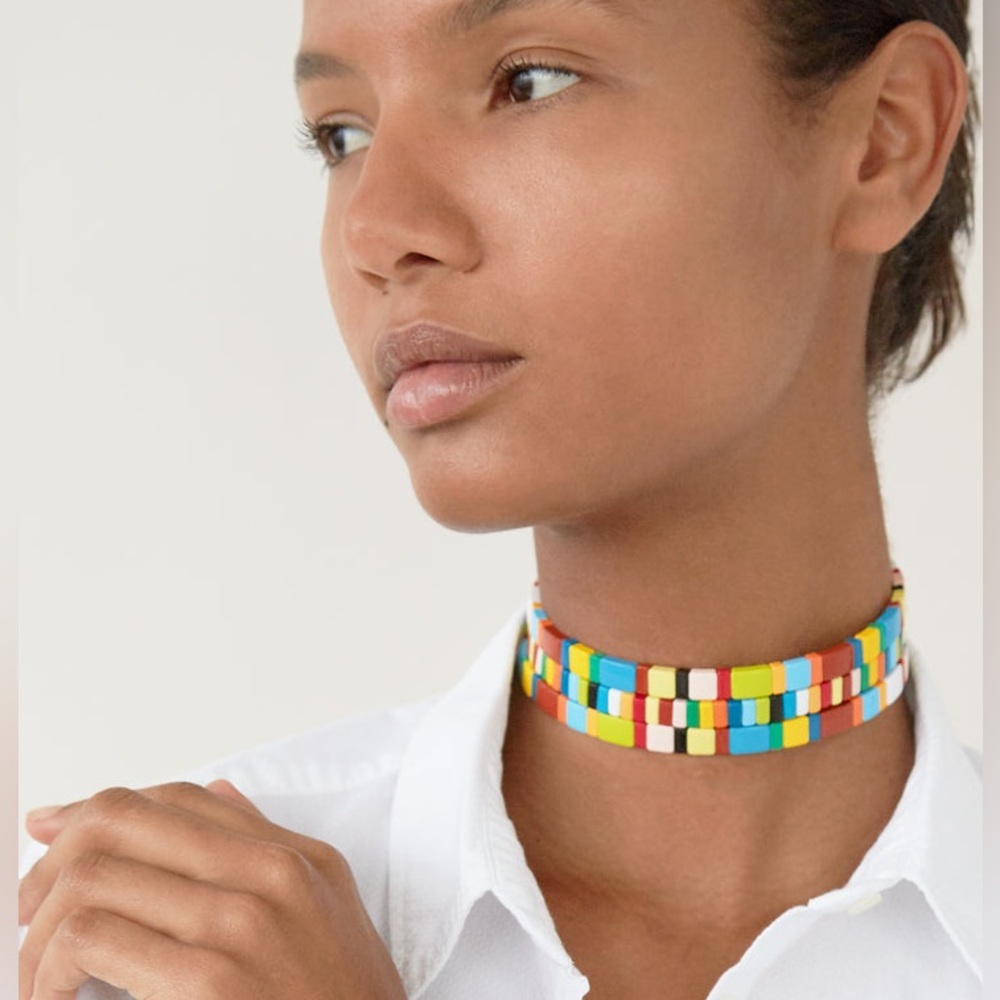 Roxanne Assoulin Set of 2 Rainbow Brite Enamel Chokers